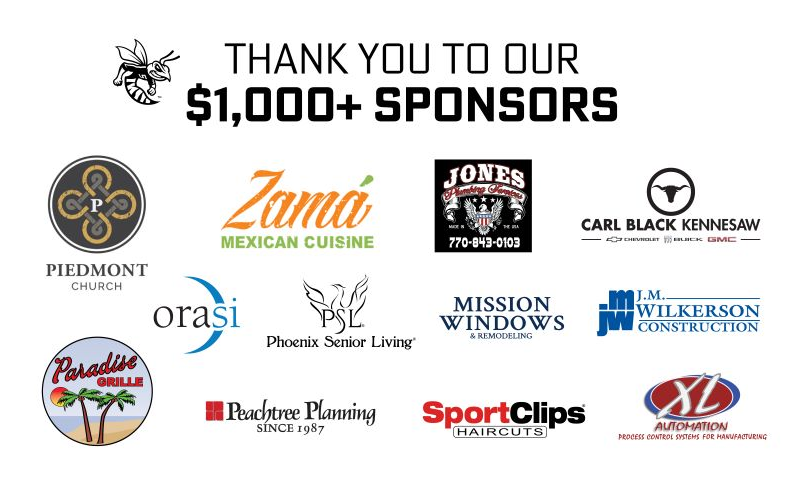 Thank You To Our $1,000+ Sponsors