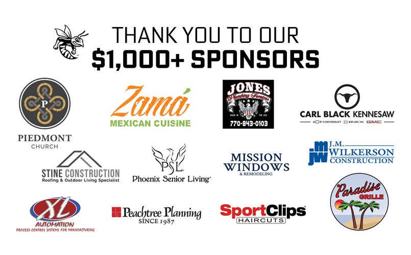 Thank You To Our $1,000+ Sponsors